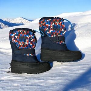 Columbia youth Powderbug Plus Il Print Snow‎ Boot-Girls Size 5